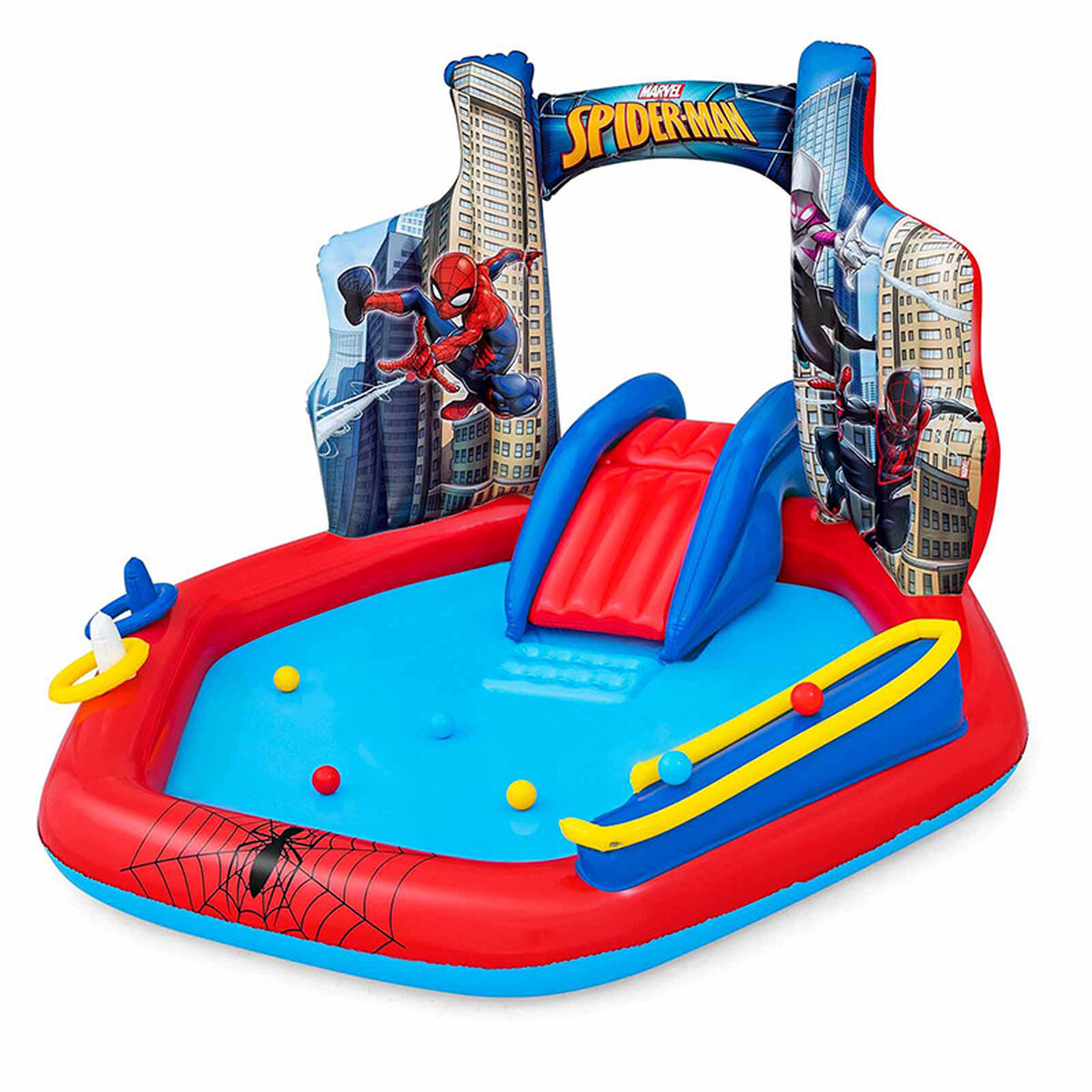 Bestway Kinderbecken Bestway Spiderman 211 X 206 X 127 Cm Spielplatz