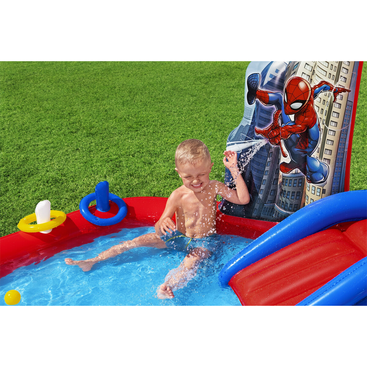Bestway Kinderbecken Bestway Spiderman 211 X 206 X 127 Cm Spielplatz