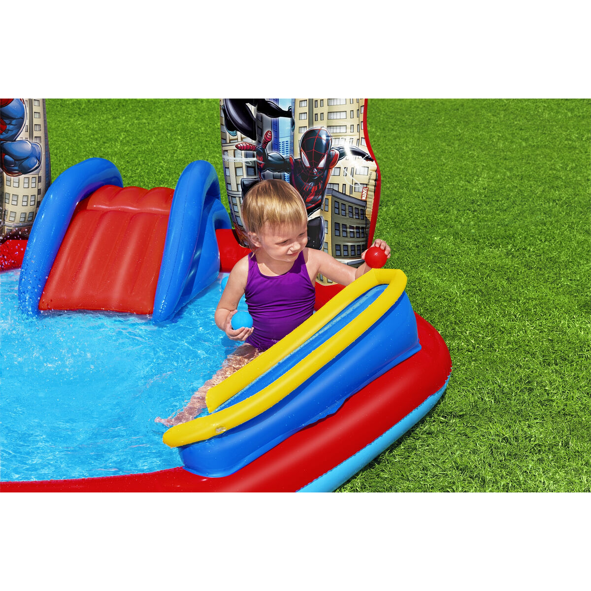 Bestway Kinderbecken Bestway Spiderman 211 X 206 X 127 Cm Spielplatz