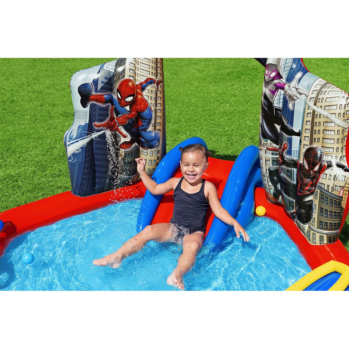 Bestway Kinderbecken Bestway Spiderman 211 X 206 X 127 Cm Spielplatz
