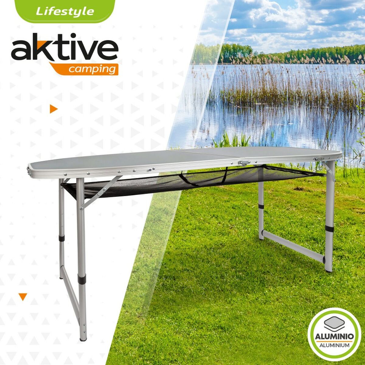 Table Klapptisch Aktive 149 X 71,5 X 80 Cm Biegsam Camping
