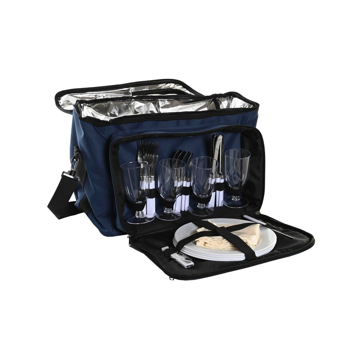Picknick-Set Dkd Home Decor 43 X 23 X 29 Cm Marineblau