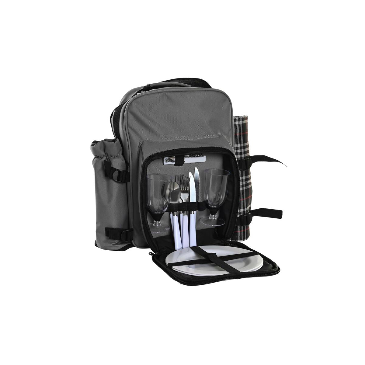 Picknick-Set Dkd Home Decor 28,5 X 20 X 39 Cm Dunkelgrau
