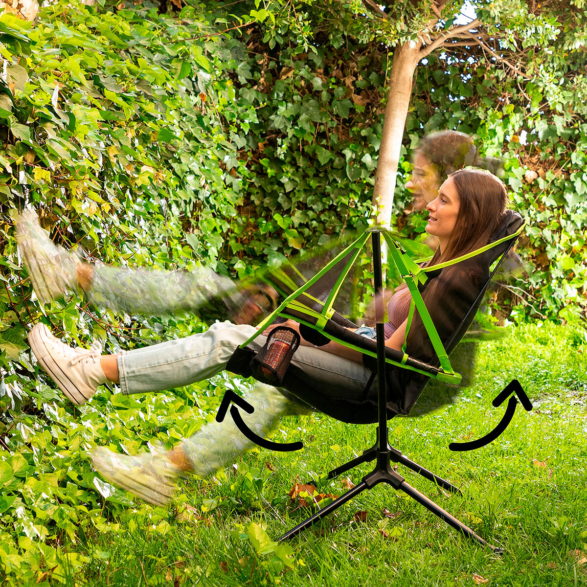 Innovagoods Klappbarer Camping-Schaukelstuhl Kamprock Innovagoods