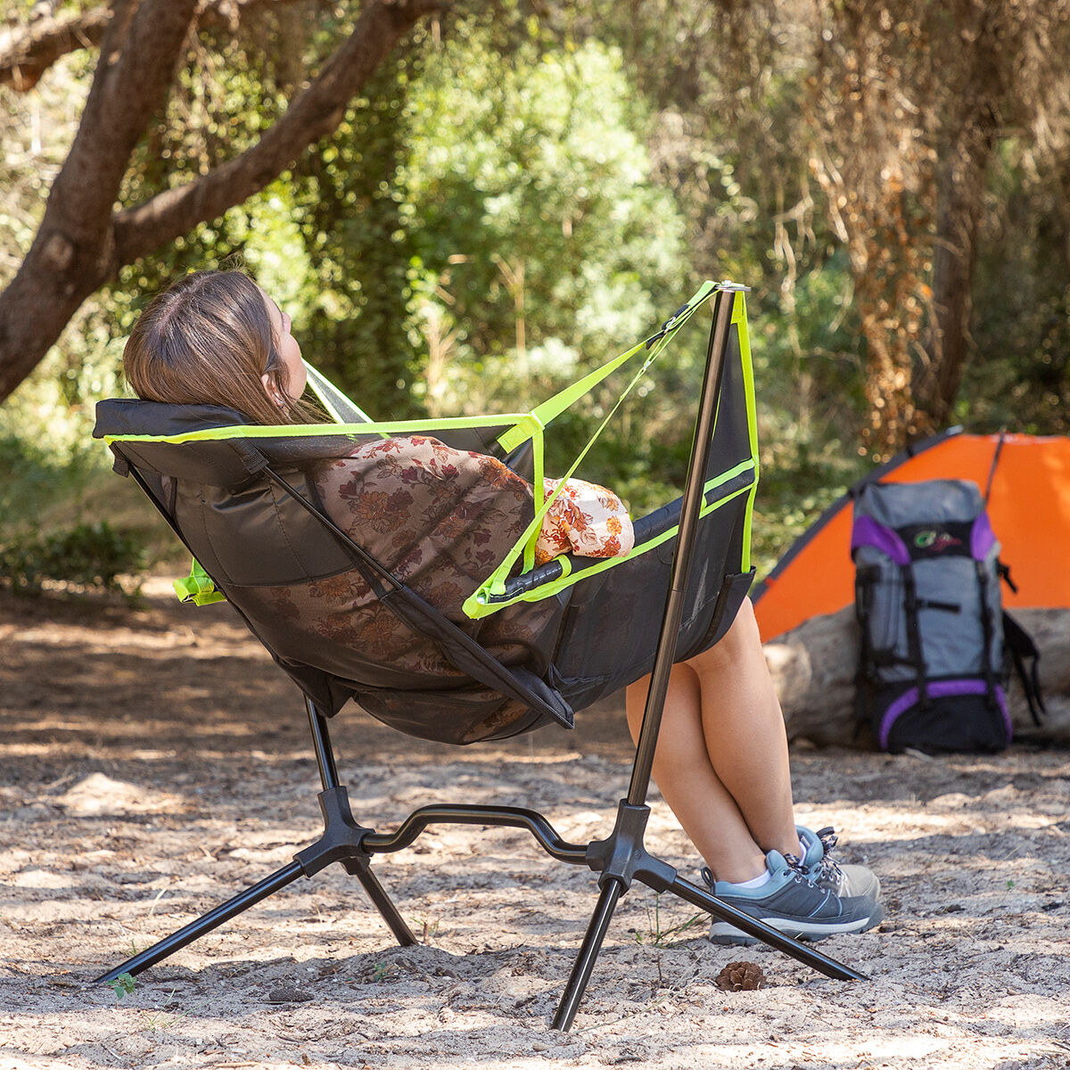 Innovagoods Klappbarer Camping-Schaukelstuhl Kamprock Innovagoods