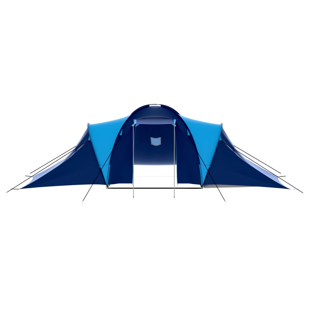 Campingzelt Stoff 9 Personen Dunkelblau Und Blau