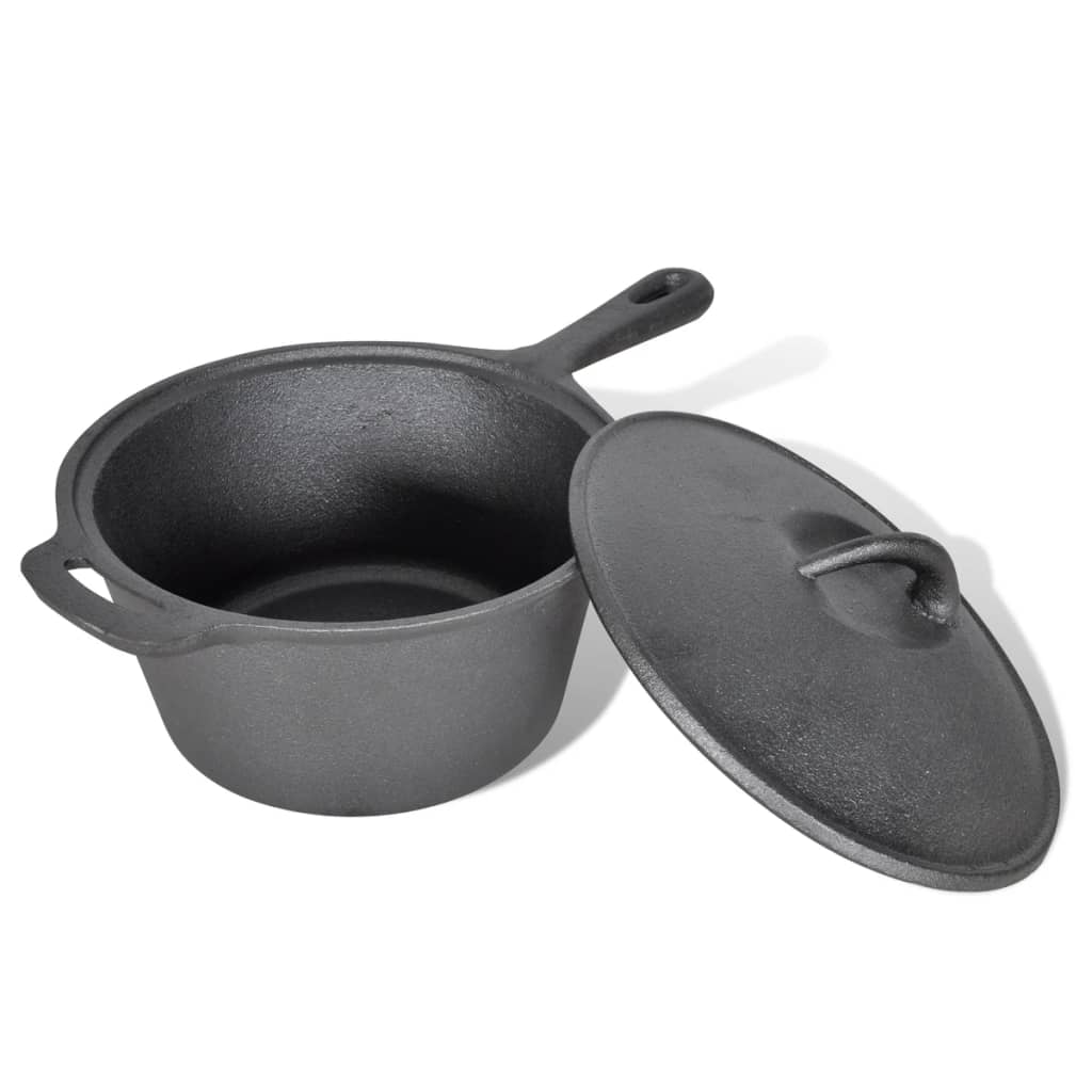 9-Teiliges Set In Holzkiste Kochtopf-Set Töpfe Pfanne