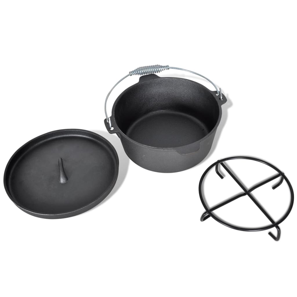 9-Teiliges Set In Holzkiste Kochtopf-Set Töpfe Pfanne