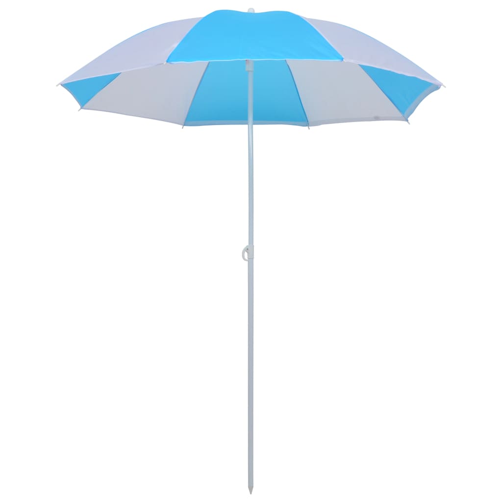 Strandschirm-Windschutz Blau Und Weiß 180 Cm Stoff