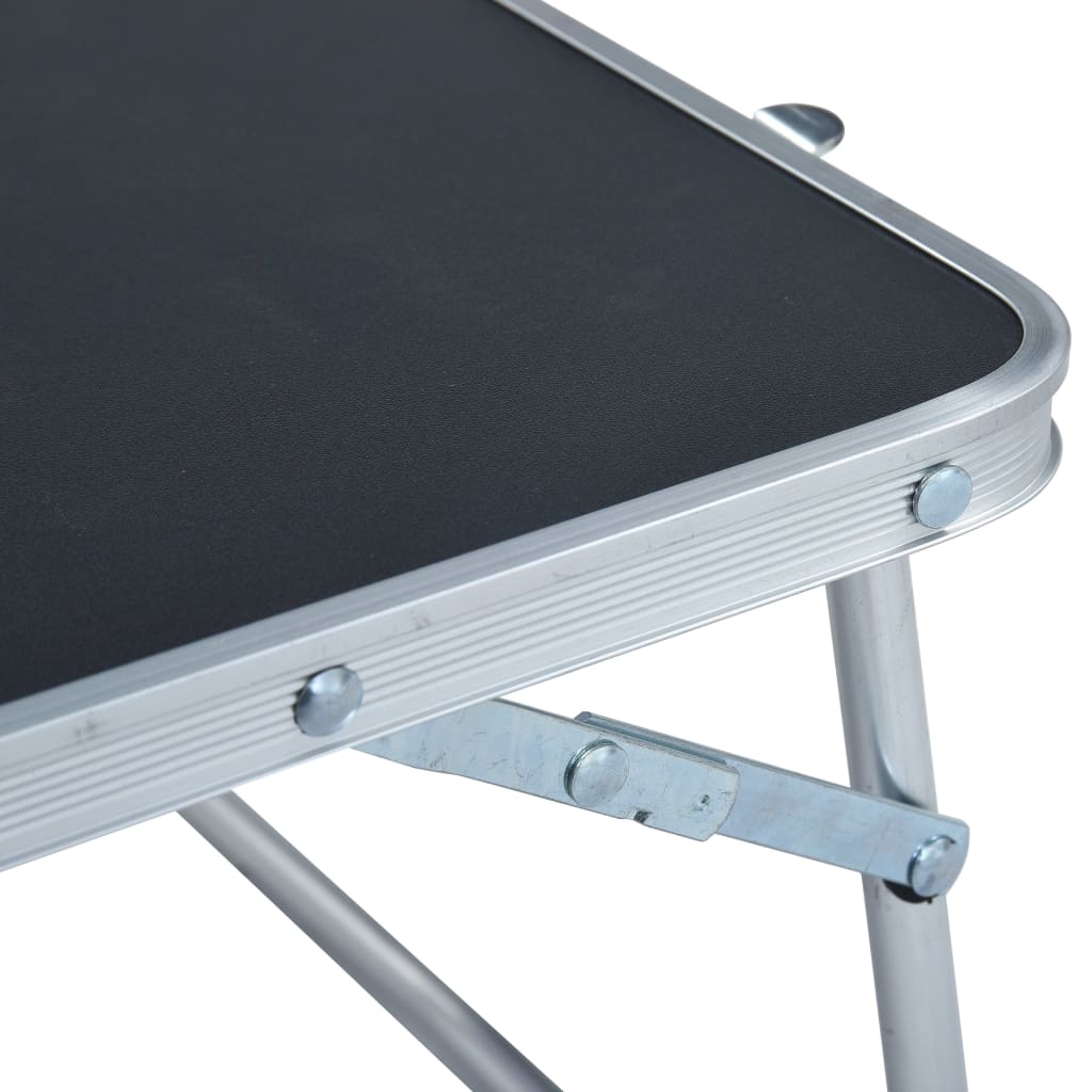 Klappbarer Campingtisch Grau Aluminium 60 X 40 Cm