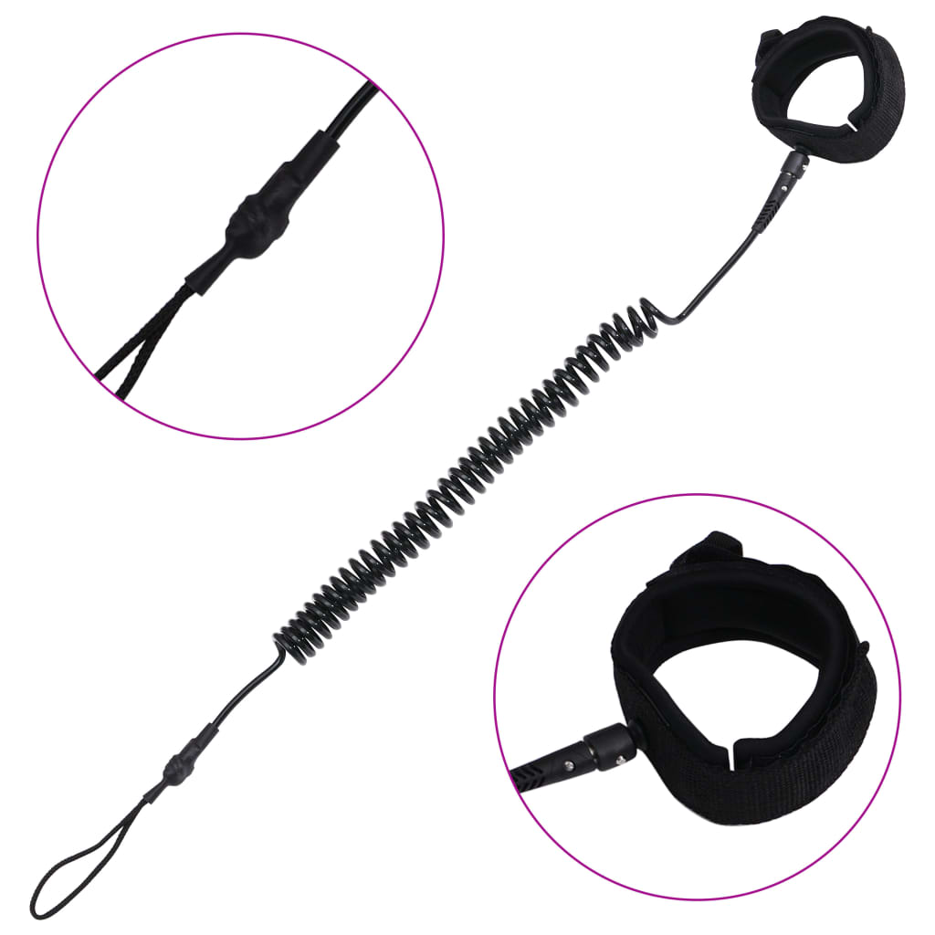 Sup-Sicherheitsleine Schwarz 10 Zoll/25,4 Cm
