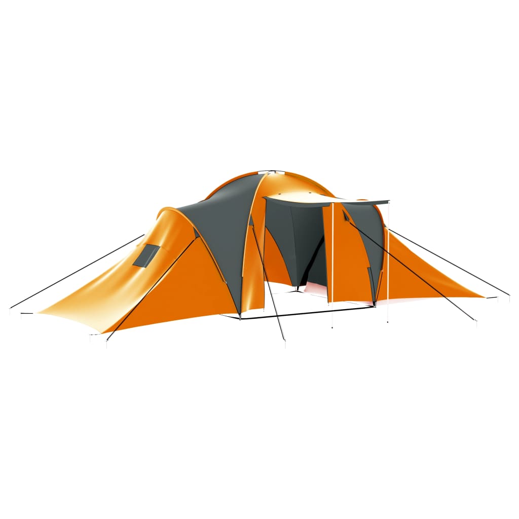 Campingzelt Stoff 9 Personen Dunkelblau Und Blau