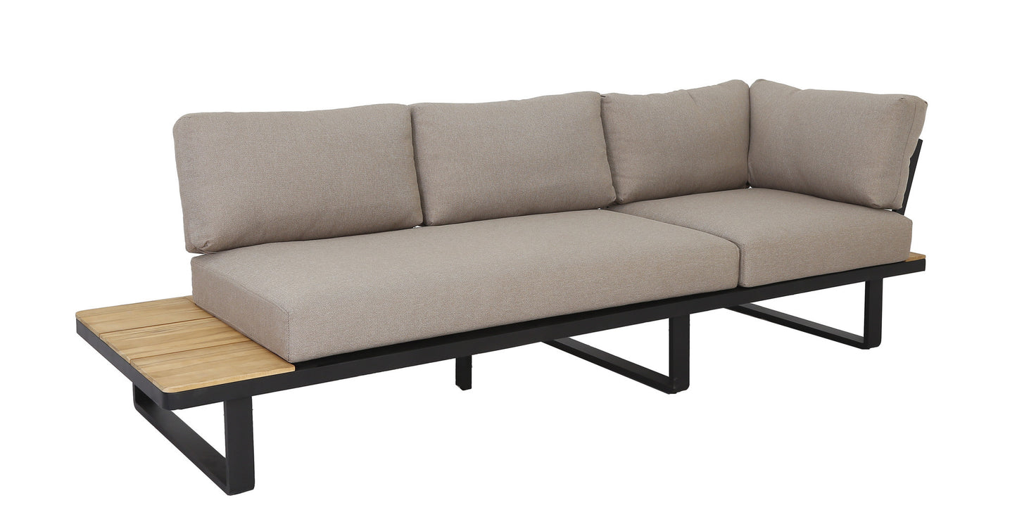 The Outsider Hoekbank Loungeset Acaciahout & Aluminium Nevada Zand