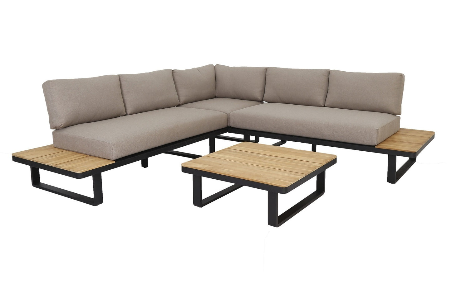 The Outsider Hoekbank Loungeset Acaciahout & Aluminium Nevada Zand