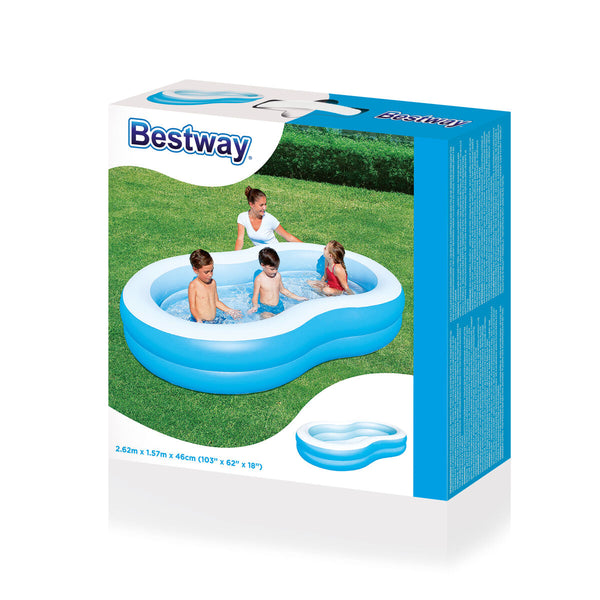 Bestway Aufblasbares Planschbecken Für Kinder Bestway 262 X 157 X 46 Cm