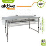 Table Klapptisch Aktive 149 X 71,5 X 80 Cm Biegsam Camping