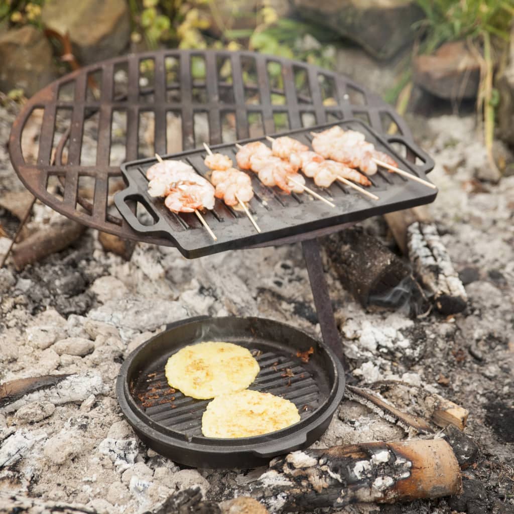 Esschert Design 7 Tlg. Lagerfeuer Koch-Set Schwarz Ff240