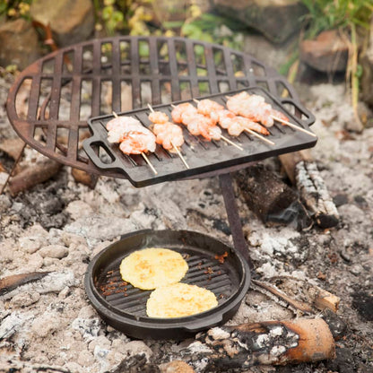 Esschert Design 7 Tlg. Lagerfeuer Koch-Set Schwarz Ff240