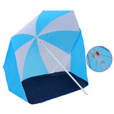 Strandschirm-Windschutz Blau Und Weiß 180 Cm Stoff