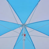 Strandschirm-Windschutz Blau Und Weiß 180 Cm Stoff