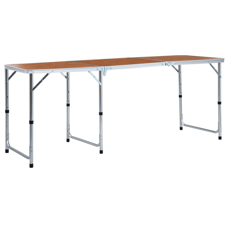 Klappbarer Campingtisch Aluminium 180 X 60 Cm