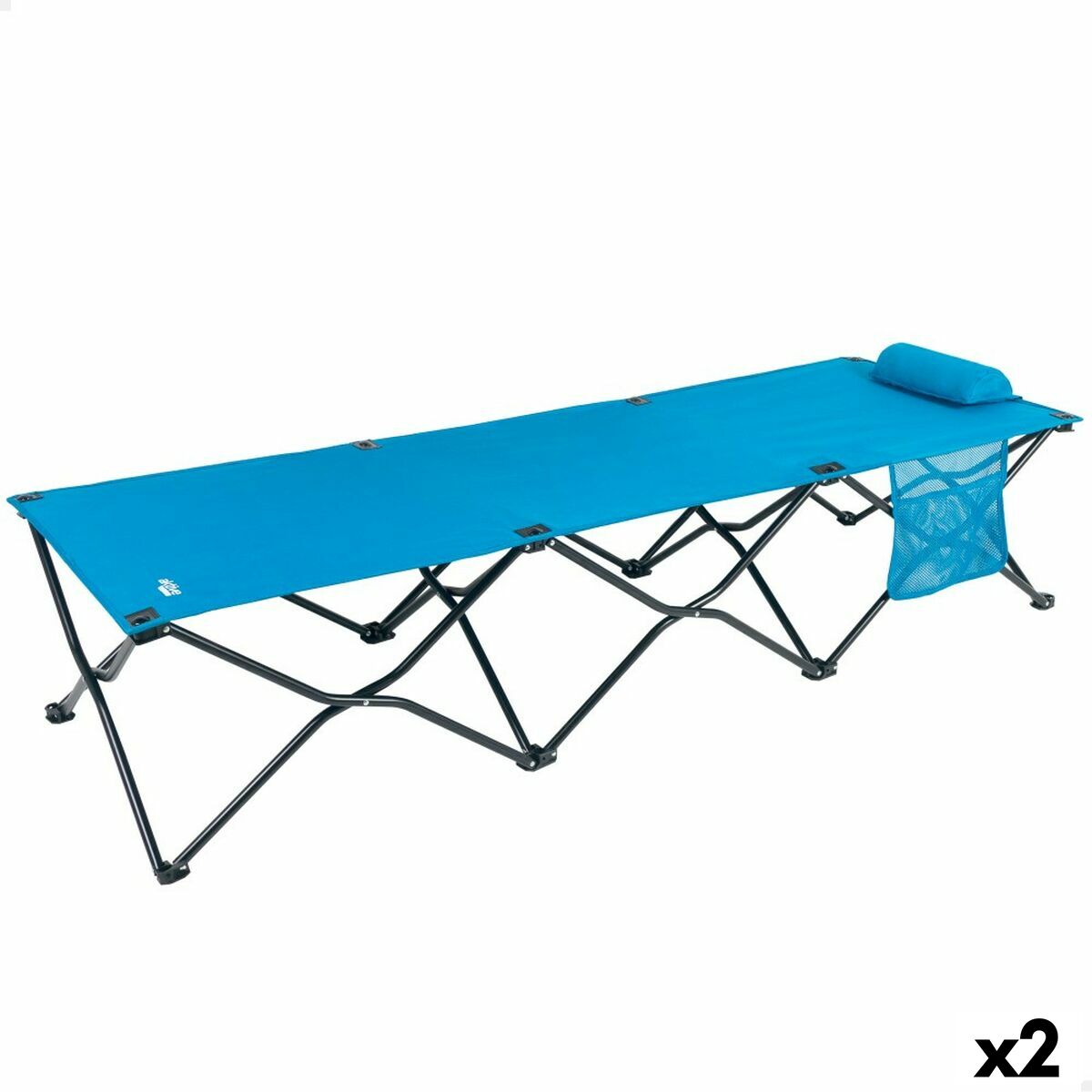 Faltbett Aktive Blau Camping 178 X 62 X 38 Cm 178 X 38 X 62 Cm (2 Stück)
