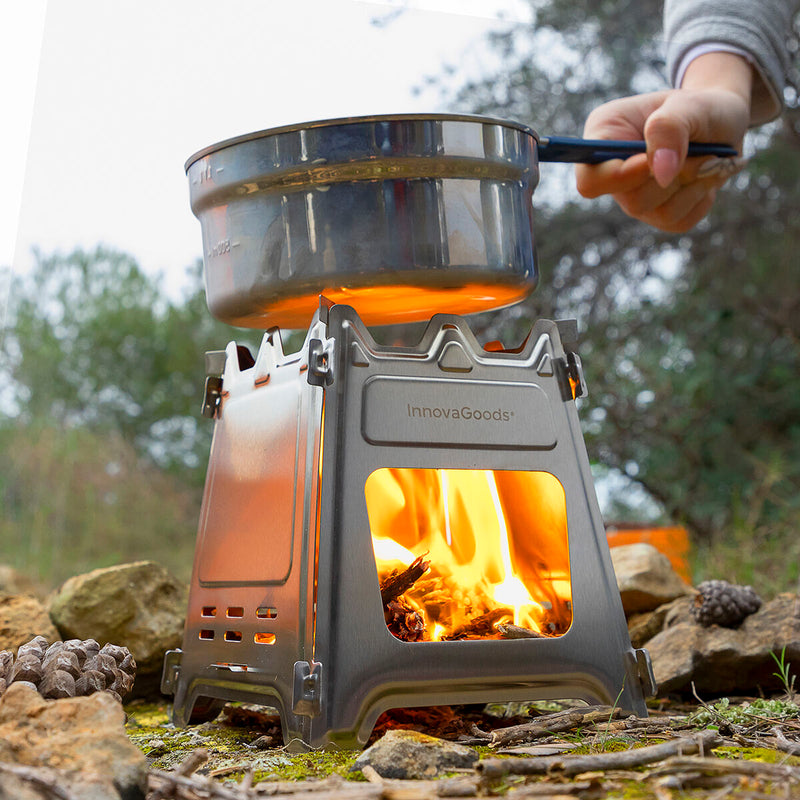 Innovagoods Zerlegbarer Campingkocher Aus Stahl Flamet Innovagoods