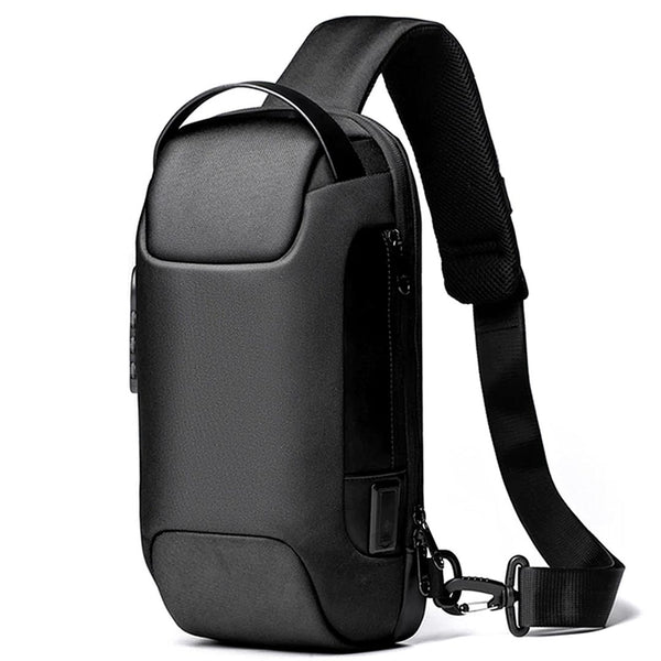 UPTOWN - Sportliche Schultertasche mit USB-Ladefunktion und Diebstahl-Schutz