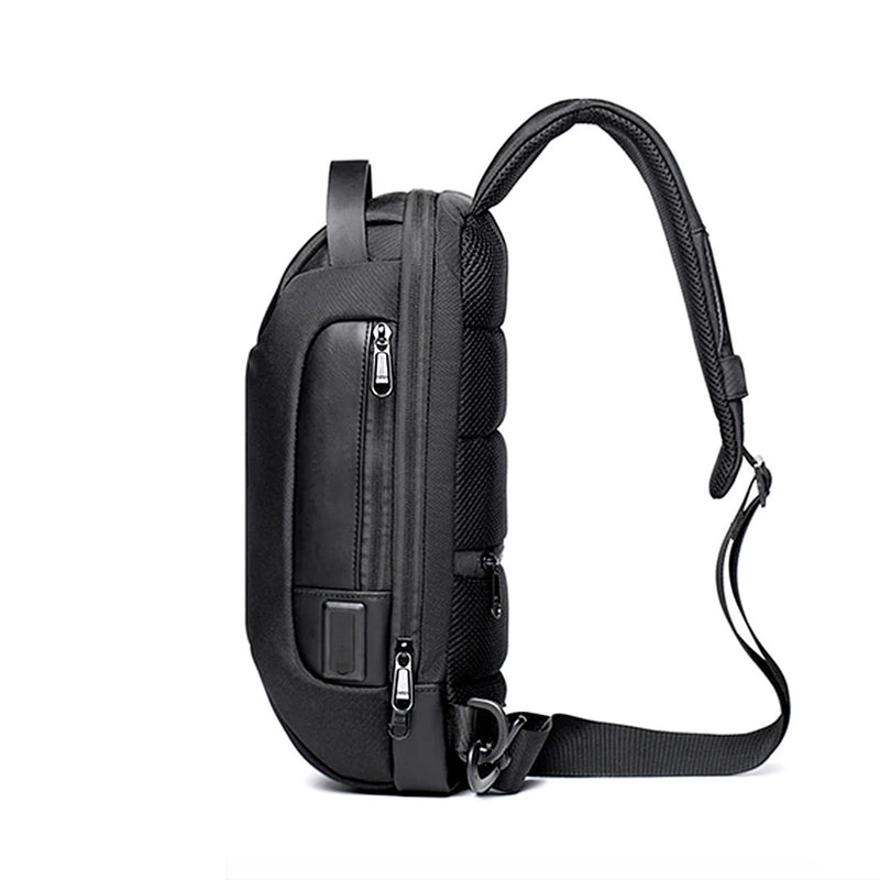 UPTOWN - Sportliche Schultertasche mit USB-Ladefunktion und Diebstahl-Schutz