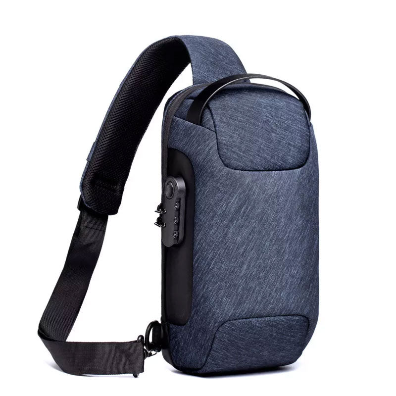UPTOWN - Sportliche Schultertasche mit USB-Ladefunktion und Diebstahl-Schutz